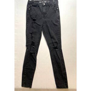 WallFlower jeans womens 5 25 x 26 fearless curvy super high rise distress black